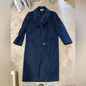 Forecaster Of Boston Wool Coat Women's 11/12 Petite Navy Long